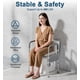 thumbnail image 2 of Asiento de inodoro elevado HOMLAND de 400 kg con asas ajustables, color gris, 2 of 7