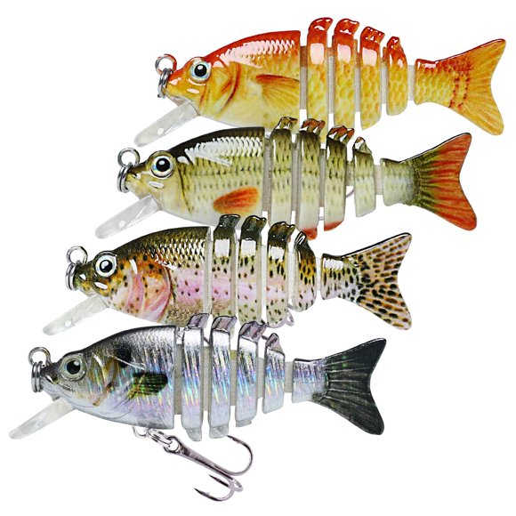 Juego de 4 señuelos de pesca TRUSCEND para agua dulce y salada
