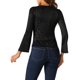 thumbnail image 3 of INSPIRE CHIC Top de Encaje Shrug para Mujer con Lazo Frontal y Manga Larga Acampanada Bolero Cárdigan S Negro, 3 of 6
