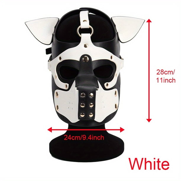 1pc Soft PU Dog Head Mask for BDSM, SM Cosplay, and Halloween - Comfortable and Safe to Wear - Perfect for Men and Women