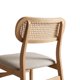 thumbnail image 2 of Silla de comedor nórdica de madera y ratán, 2 of 7