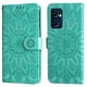 thumbnail image 1 of Funda tipo cartera FOXDOCK para OPPO Reno 7 5G , diseño girasol en relieve, cuero PU, cierre magnético, soporte y tarjetero, 1 of 5