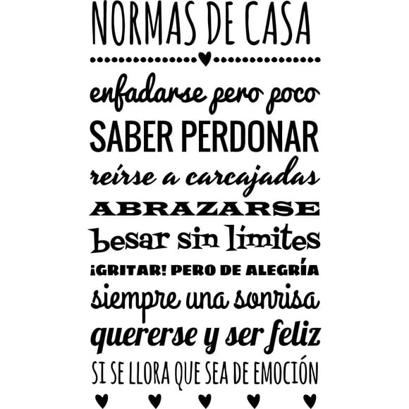 Frase Deco Normas De La Casa Enfadarse Pero Poco FR-11142
