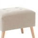 thumbnail image 2 of Pouf Niza Lino Blanco, 2 of 3