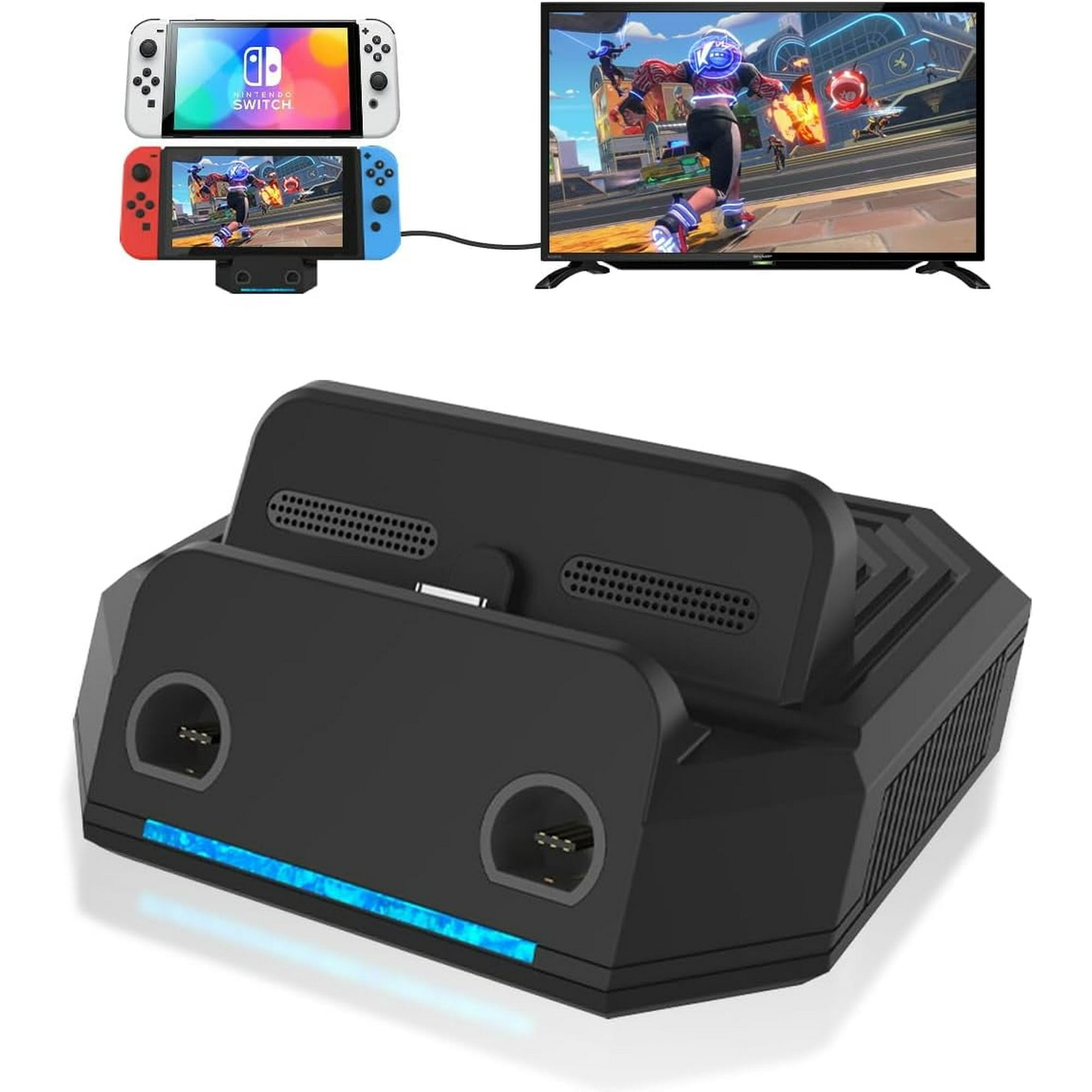 Base Dock Aaronmei Para Nintendo Switch Y Switch Oled Compatible Con Controlador Gamecube Adaptador Hdmi Para Tv Soporte De Carga Portátil