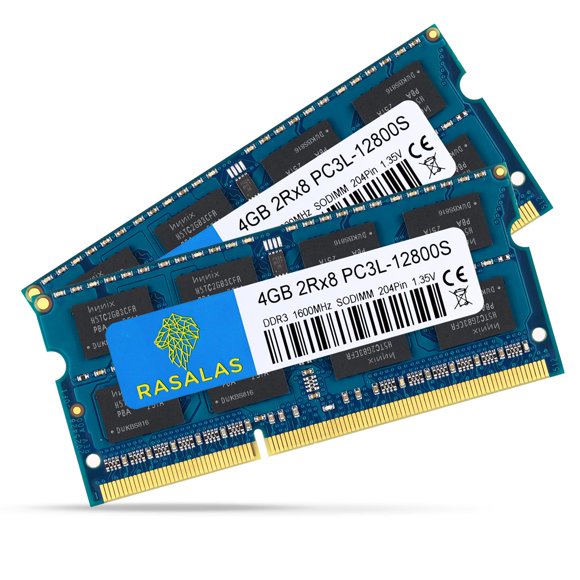 Kit de actualización de memoria RAM Rasalas de 8 GB (2 x 4 GB) DDR3L 1600 MHz