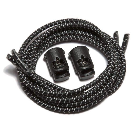 Cordón de zapato IBUNGEE LACES 97 cm Reflectante Negro