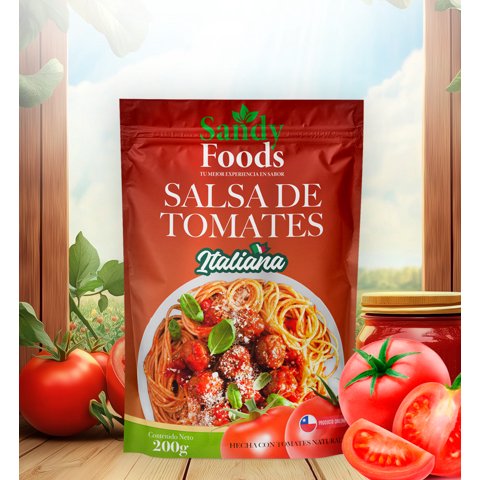 Sandy Foods - Pack De 24 Salsas De Tomate Italiana 200 Grs. C/U