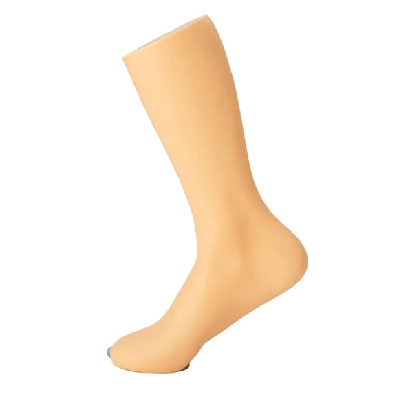 Maniquí de pie para hombre, soporte de exhibición de calcetín, maniquí de media corta, soporte para sandalias, juguetes para pies, reutilizable para , Color de piel, Pie derecho masculino
