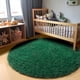 thumbnail image 5 of Alfombra PAGISOFE redonda de 120 cm, verde oscuro, para dormitorio de niños, 5 of 8