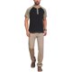 thumbnail image 2 of INSPIRE CHIC Camisa Henley de Manga Corta con Bloque de Color Retro para Hombre S Negro, 2 of 5