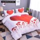 thumbnail image 1 of Room Decor Home Bedding Sets Red Heart Printing Size Pillowcase Duvet Cover Set Polyester Bedclothes Bed Sheets, 1 of 5
