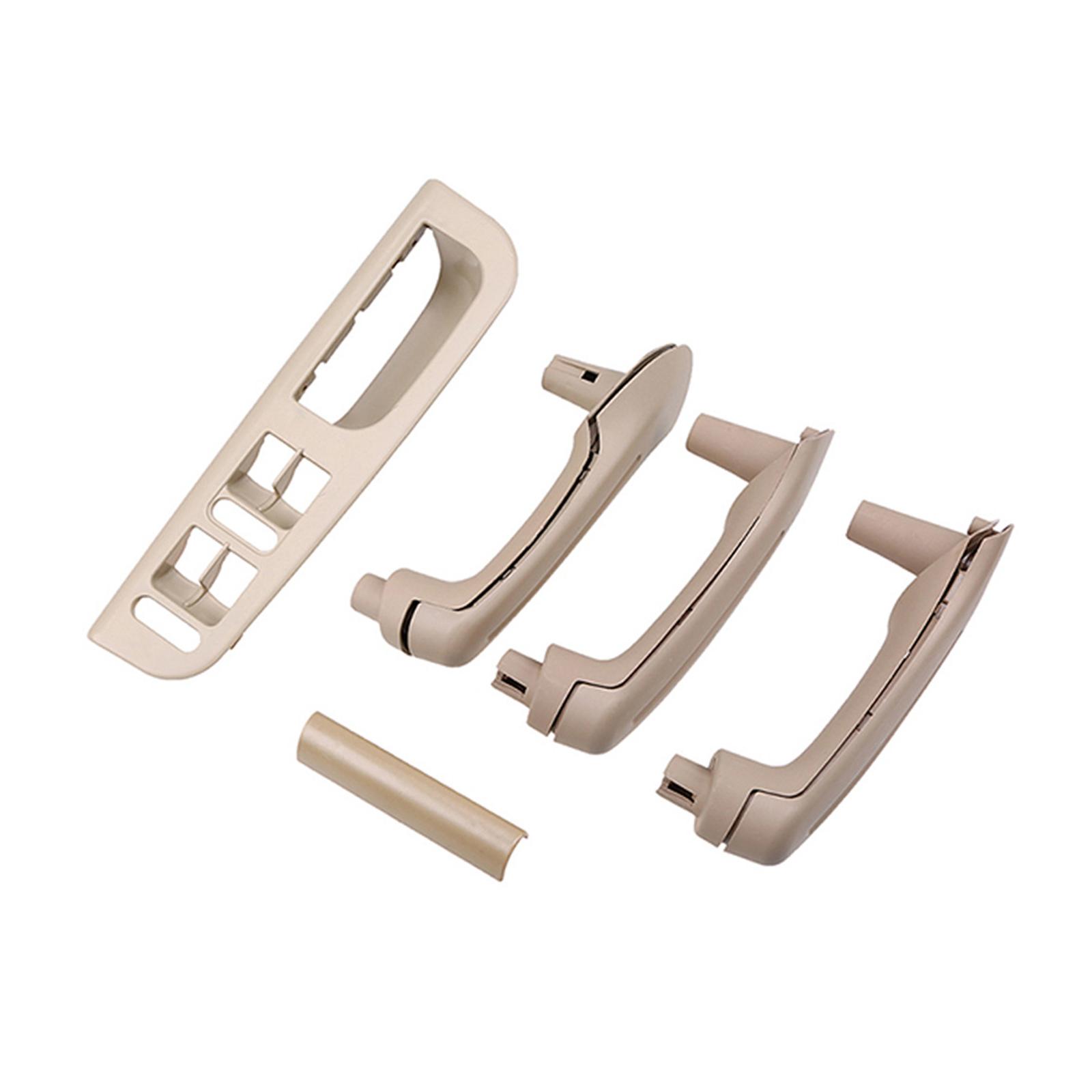 Magideal - 5 Piezas Manija Interior Puerta Cubierta Asa Interruptor Panel Embellecedor Reemplazo Directo Apto Para Automóvil Mejora Estética Instalación Rápida Amarillo