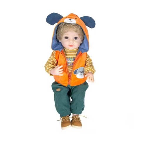 Genérico - Juguete Muñeco Realista 55Cm Silicona Chaleco Naranja Infantil