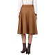 thumbnail image 3 of INSPIRE CHIC Falda de Mujer de Imitación de Gamuza Cintura Alta Negocios Casual Línea A Midi Faldas 2XL Marrón, 3 of 5