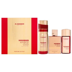 Set De Regalo Perfume Al Haramain Ámbar Oud Rubí Edición Edp 75Ml