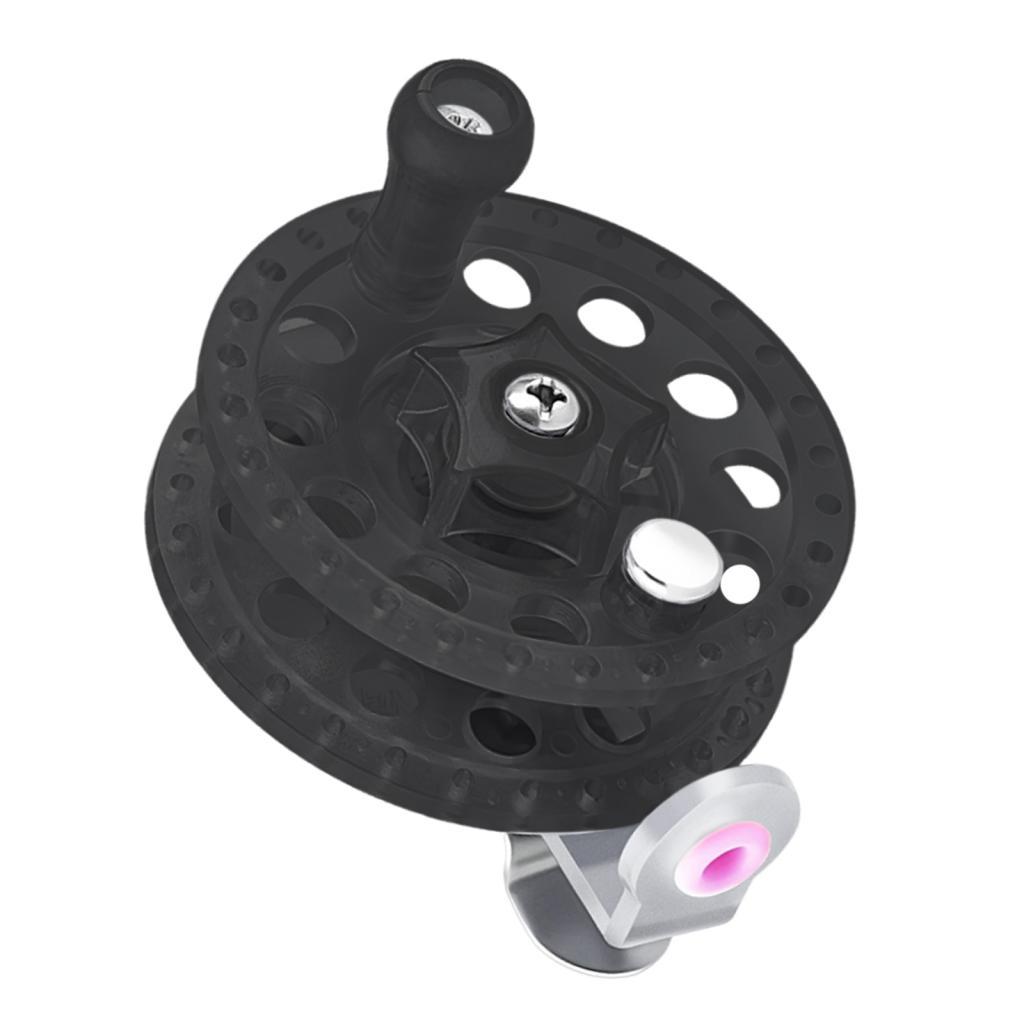 Ioensy - Carrete De Pesca Giratorio De Fácil Instalación Para Surfcasting, Estructura De Plástico Negro.