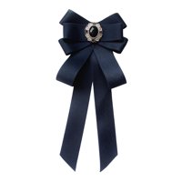 Ioensy - Corbatas Preatadas Con Lazo Para Mujer, Corbata Elegante Para Uniforme De Estudiante, Regalos, Azul Marino