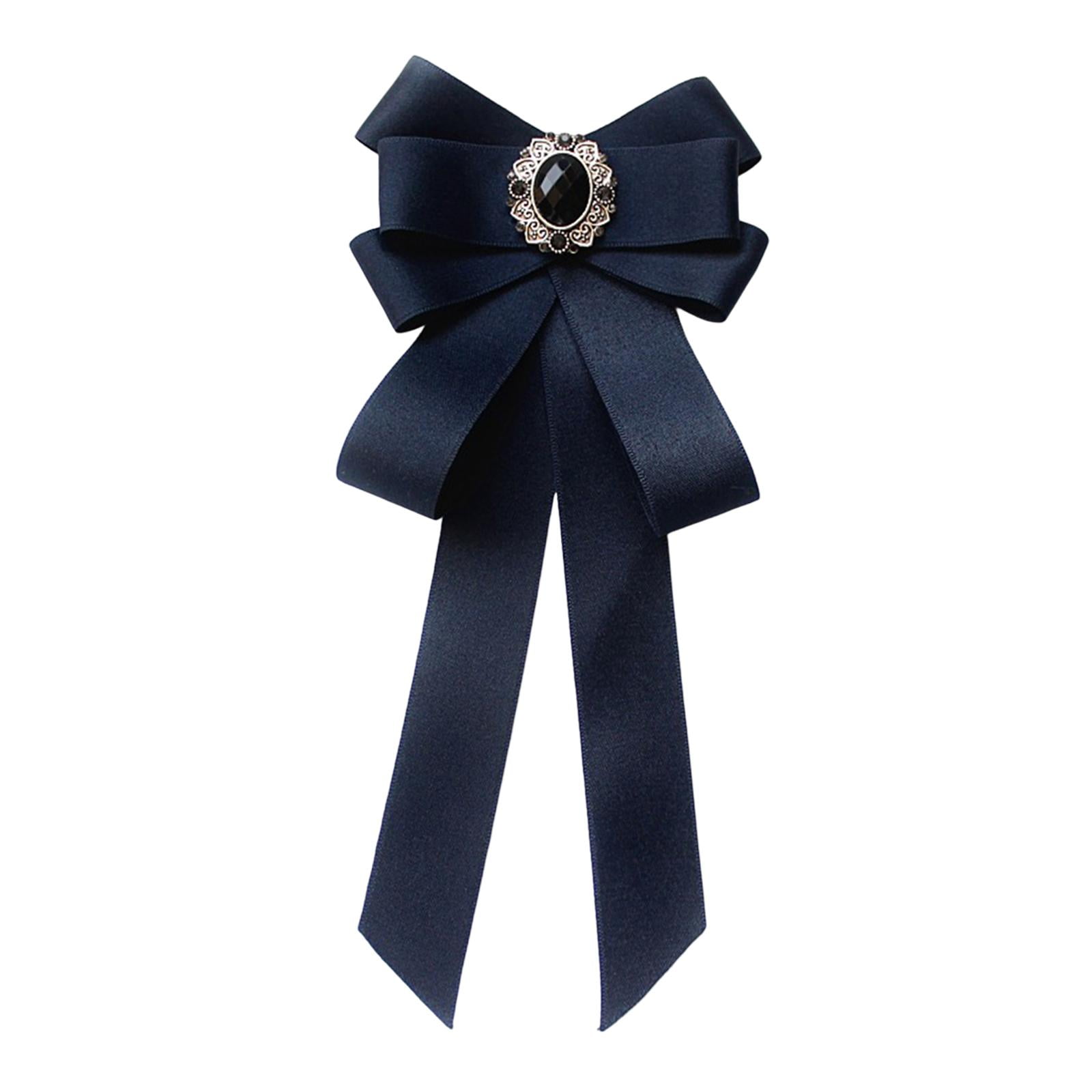 Ioensy - Corbatas Preatadas Con Lazo Para Mujer, Corbata Elegante Para Uniforme De Estudiante, Regalos, Azul Marino