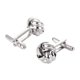 thumbnail image 1 of 2 Piezas De Gemelos De Nudo Y Tachuelas De Metal Para Traje De Fiesta, Negocios, Bodas, Plata, 1 of 3
