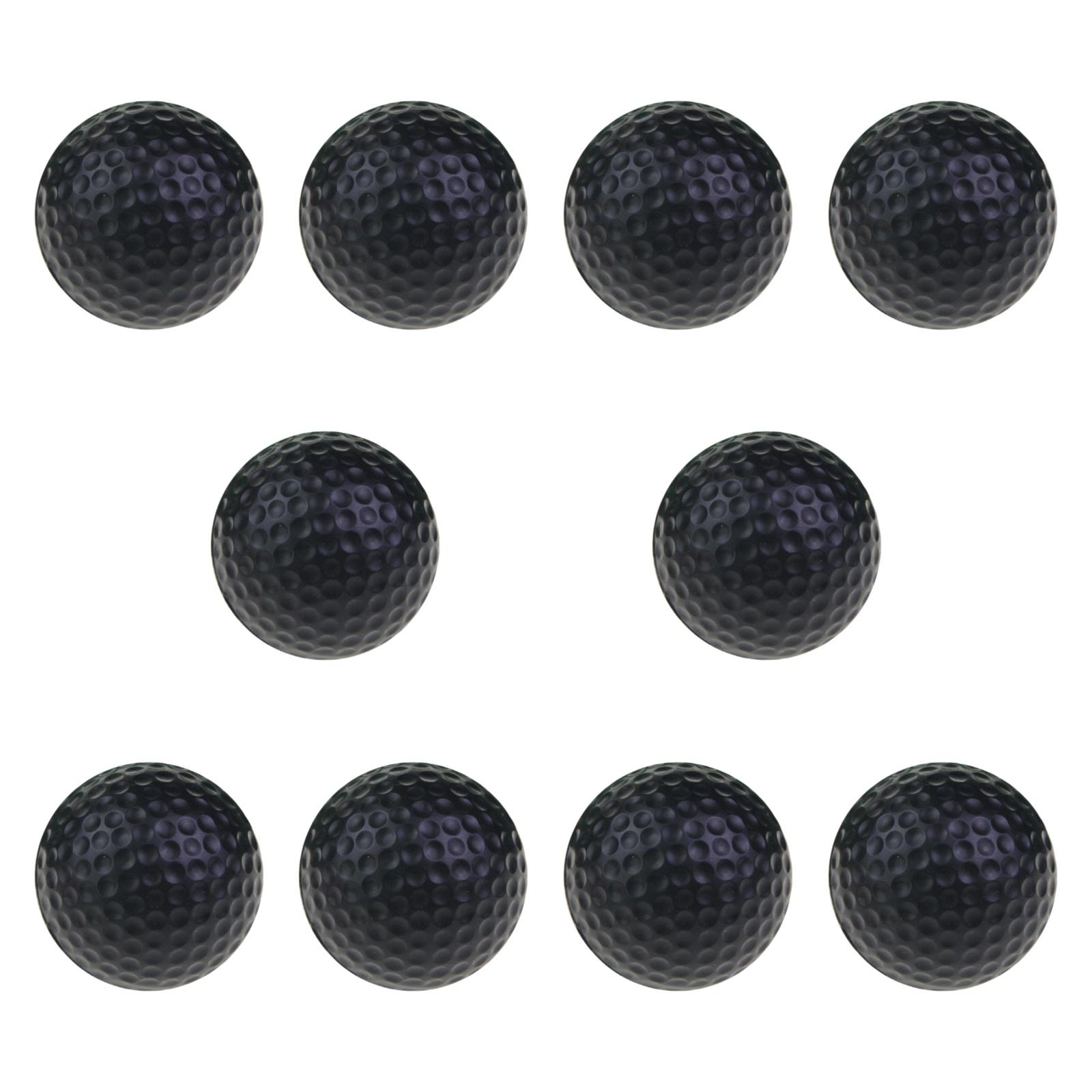 Magideal - 10Pcs Practice Balls De Golf, Bolas De Entrenamiento De Golf, Práctico Diámetro Multipropósito Ligero De 4.2 Cm Para El Golfista De Casa En Interiores Negro