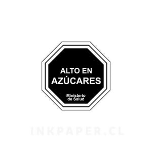 Ink & Paper - Sello Etiquetas Minsal Alto En Azucar 1.000 / 20 Mm / 1 Sello