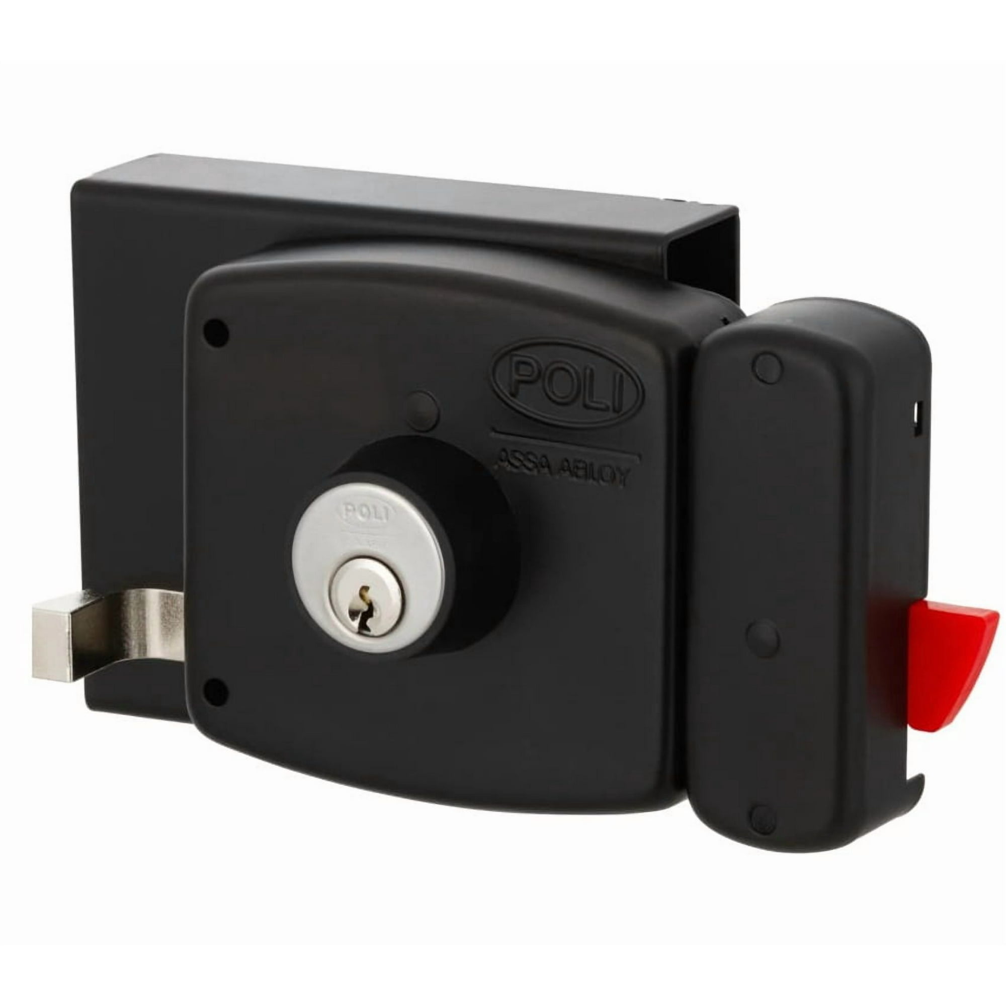 Cerradura Chapa Sobreponer Acceso Principal Reja Con Bandera Poli