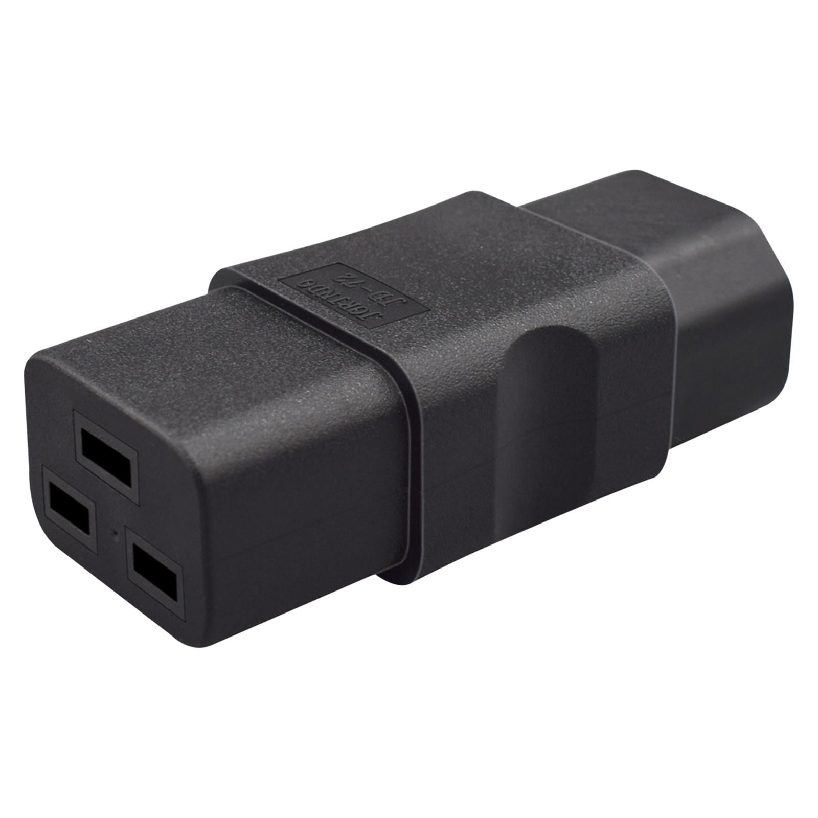 Magideal - Adaptador De Corriente Iec320 C14 A C19 Enchufe De Conversión Convertidor Duradero C14 A C19 Para Enrutadores Pdu Ups Interruptores De
