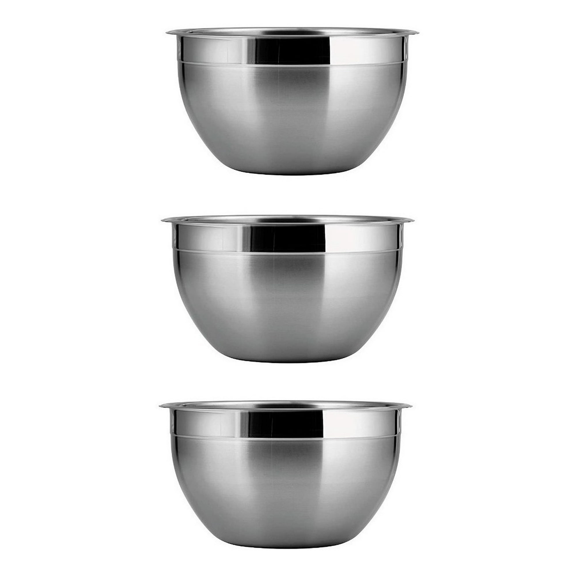 Genérico - Pack X3 Bowl Acero Inoxidable Menaje Ensaladeras Bowl 26cm