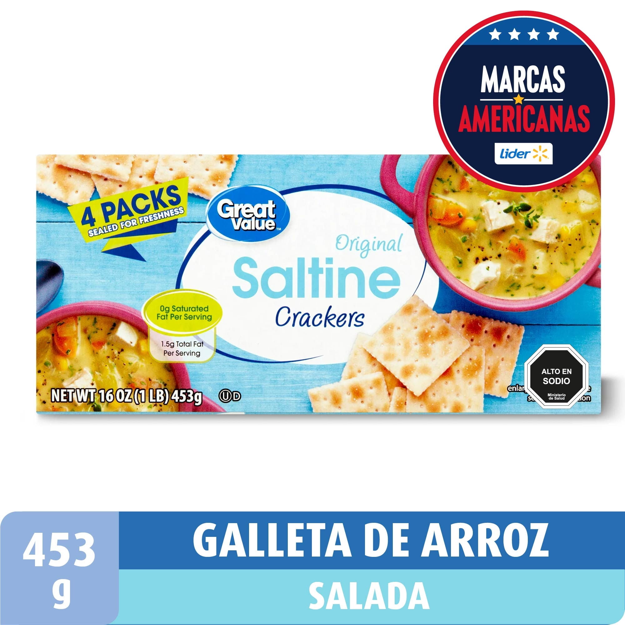 Galletas Saladas Caja 453 g Great Value