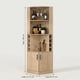 thumbnail image 3 of Mueble De Bar Esquinero Multifuncional 180x47x47cm Marrón Claro, 3 of 8