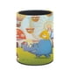 thumbnail image 3 of El Show de Pícaro-theme Cylinder Pen Holder Pencil Organizer with Flannel Lining PVC Leather Material Cardboard Base for study work 10*8CM, 3 of 6