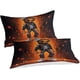 thumbnail image 2 of Juego de funda nórdica suave, diseño de esqueleto, funda nórdica y funda de almohada estampadas, estilo grafiti romántico, juego de 3 piezas, para adultos y niños., 2 of 3