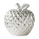 thumbnail image 4 of Estatua decorativa de cerámica de manzana, escultura de fruta coleccionable, adorno de escritorio para sala de estar, dormitorio, regalo de cumpleaños Plata, 4 of 5