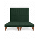 thumbnail image 3 of Cama 2 Plazas Completa Verde | Base Europea + Colchón Excellense Plus 25CM + Respaldo Tapizado, 3 of 6