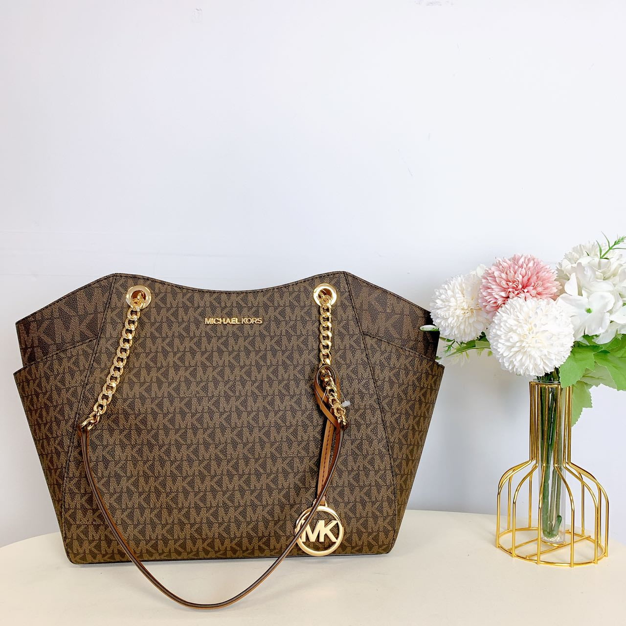 Cartera Michael Kors Jet Set Tote G, Café