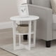 thumbnail image 2 of Mesa auxiliar Furinno Jaya redonda de 2 niveles con tablero ovalado, blanca, 2 of 6