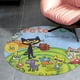 thumbnail image 4 of Pete el Gato Alfombra Redonda de Felpa Coral, Antideslizante, No Desprende Pelusas, Lavable y Duradera para Salón, Dormitorio y Habitación de Niños 60cm, 4 of 6