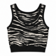 thumbnail image 2 of Top Mujer Tejido Animal Print Cebra Elasticado Sin Mangas negro Talla Única, 2 of 3