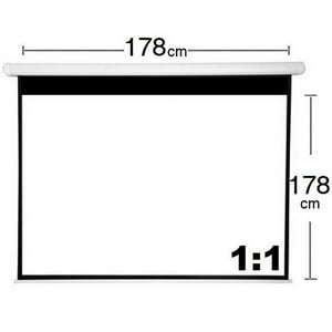 Evotech - Telon Mural 178X178Cm Cm Borde Negro Mecanismo Retractil