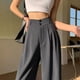 thumbnail image 4 of Pack 3 Pantalone Vestir Tiro Alto,pantalones Pierna Ancha Unicolor, 4 of 6