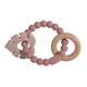thumbnail image 1 of 3-in-1 BPA-Free Silicone Teether: Leaves Design, Wood Ring, Infant Teething Toys - Food Grade Nursing Teether, 1 of 3