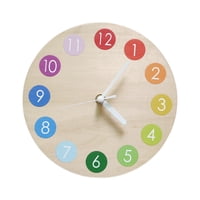 Bothyi - Reloj De Pared Colorido Para Niños De 11 Pulgadas Con Pilas Para Manos Blancas De Dormitorio