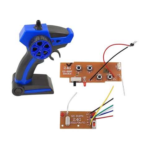Bothyi - Placa Receptora Y Transmisor De Control Remoto De 4 Vías Para Camiones Modelo De Coche Rc Azul