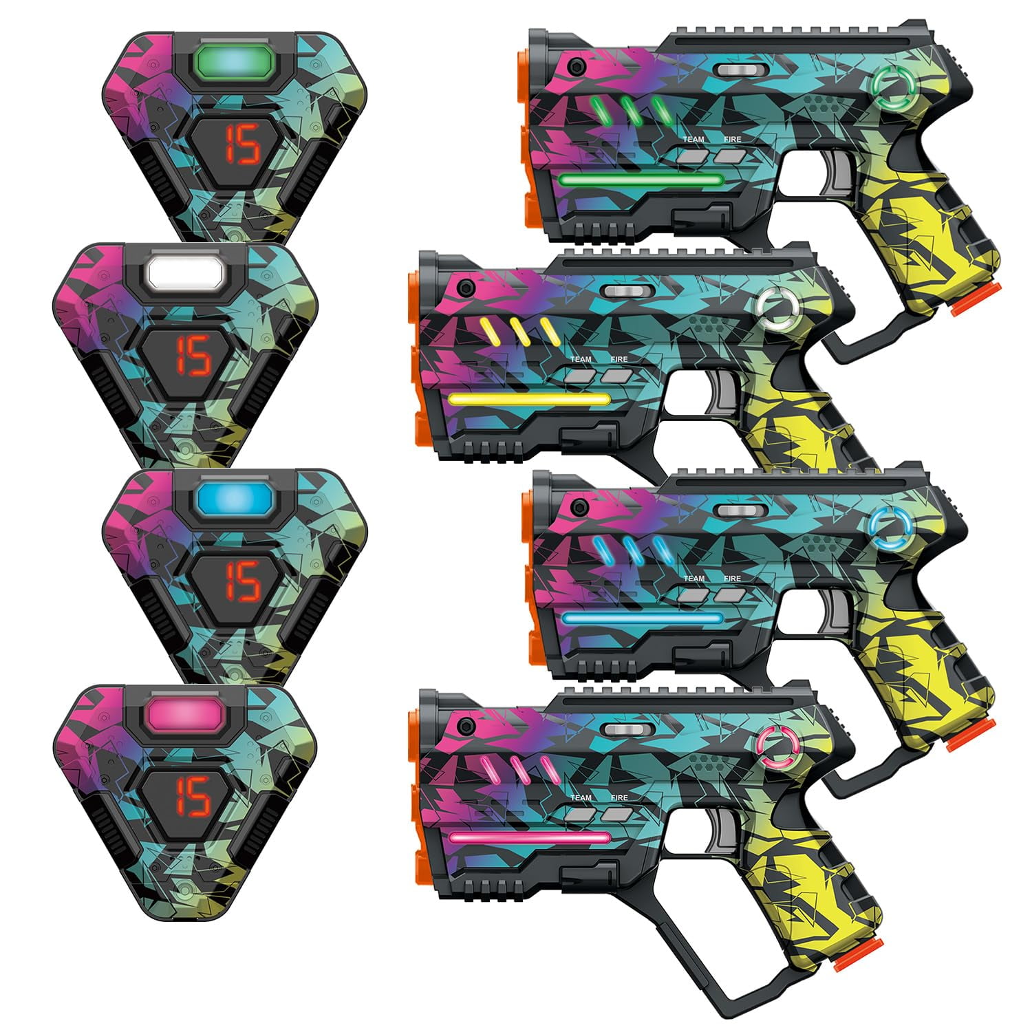 Set De Etiquetas Láser Winyea Tag Cyberpunk Design Para Niños Y Adultos