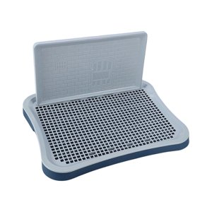 Ioensy - Bandeja De Inodoro Portátil Para Entrenamiento De Mascotas, Bandeja Para Orinal Para Cachorros, Orinal Con Entramado, Orinal, Azul Marino