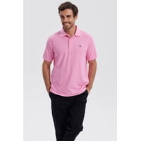 Fashionspark - Polera Hombre Piqué Básica Lisa Rosado - Ll