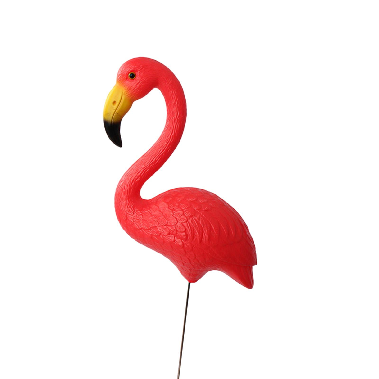 Magideal - Adorno Artístico Para Jardín, Estaca De Flamenco Para Jardín, Accesorios De Jardín De Hadas, Figura De Estatua De Pájaro Al Aire Libre, Escultura Para Rojo 295x23cm 36cm