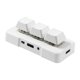 thumbnail image 1 of Teclado De 3 Teclas Programa Personalizado Cortar Copiar Pegar Acceso Directo Teclado Mecánico Blanco, 1 of 3