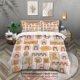 thumbnail image 1 of 3pcs Duvet Cover Set, Cartoon Bear,Cat Print Bedding Set,For Room (1*Duvet Cover 2*Pillowcase, Without Core), 1 of 4